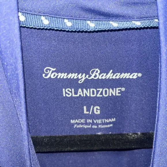 Tommy Bahama Dress Womens Navy Blue Midi Sleeveless Golf Size L - Picture 8 of 9